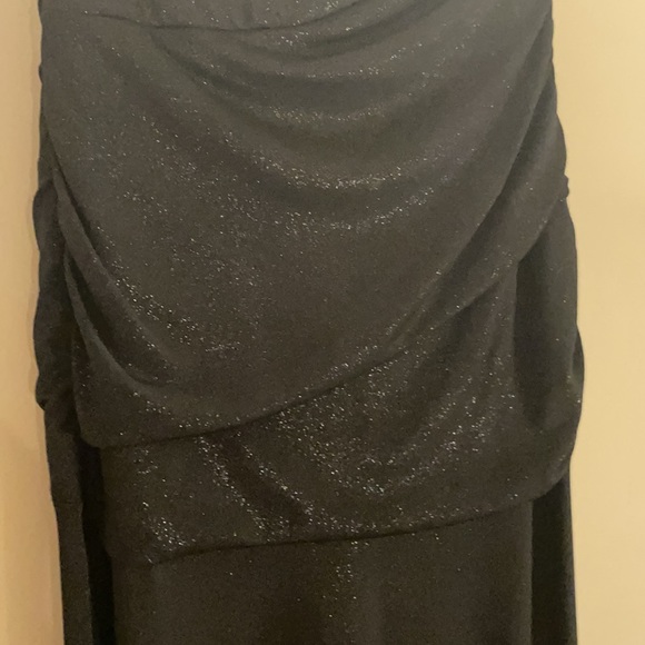 Black sparkly Veronica M strapless maxi dress - Picture 4 of 5